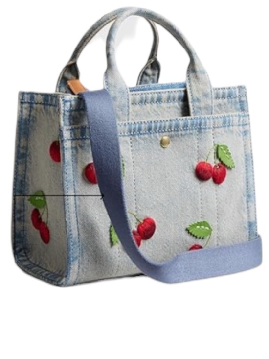 Coach 20 Denim Cherry Embroidered Mini Tote NWT - Picture 2 of 4